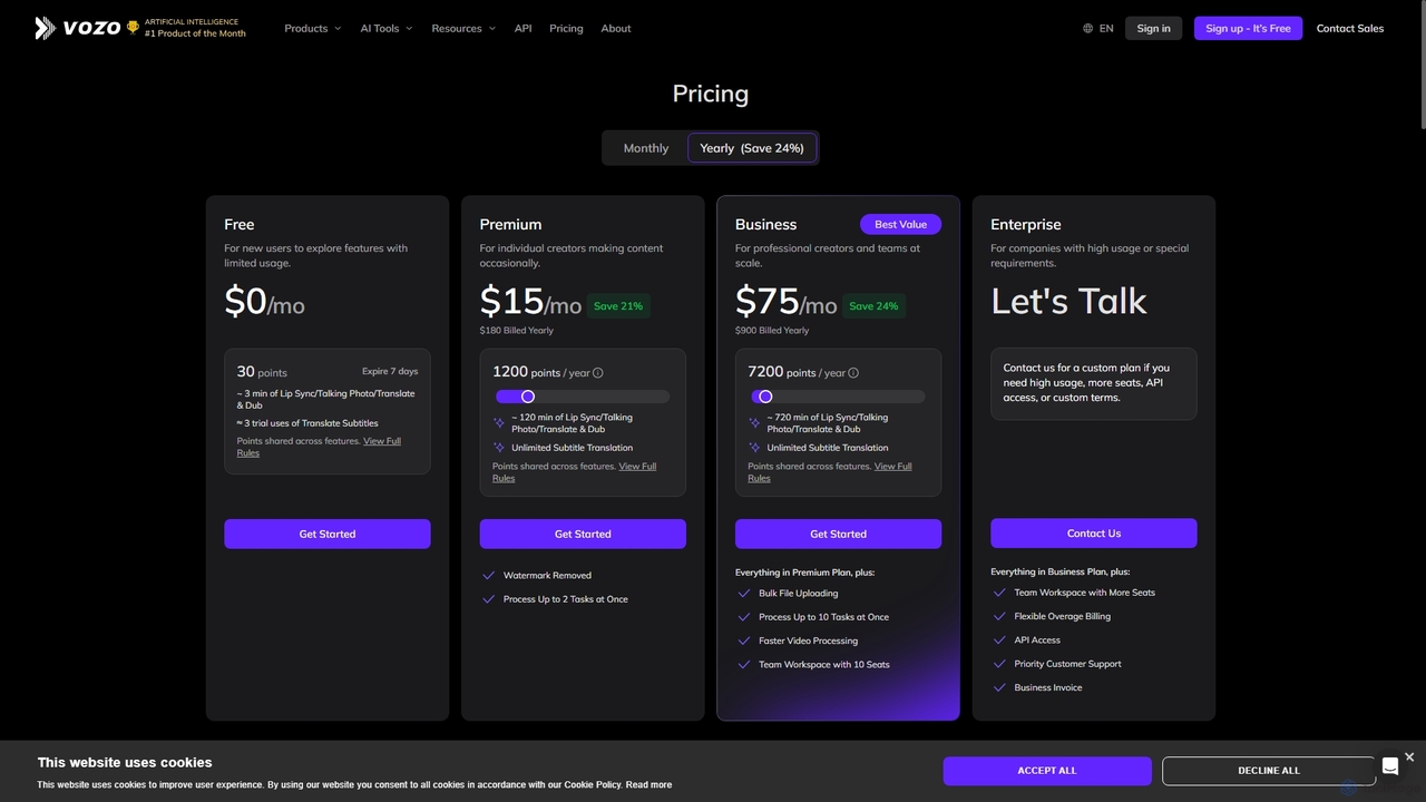 Plans & Pricing | Vozo for Vozo