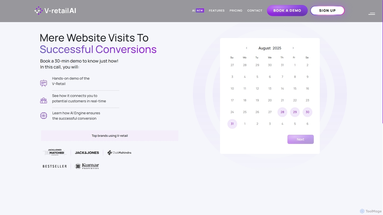 Book a Demo - Change Your Website Sale with V-Retail for Vretail