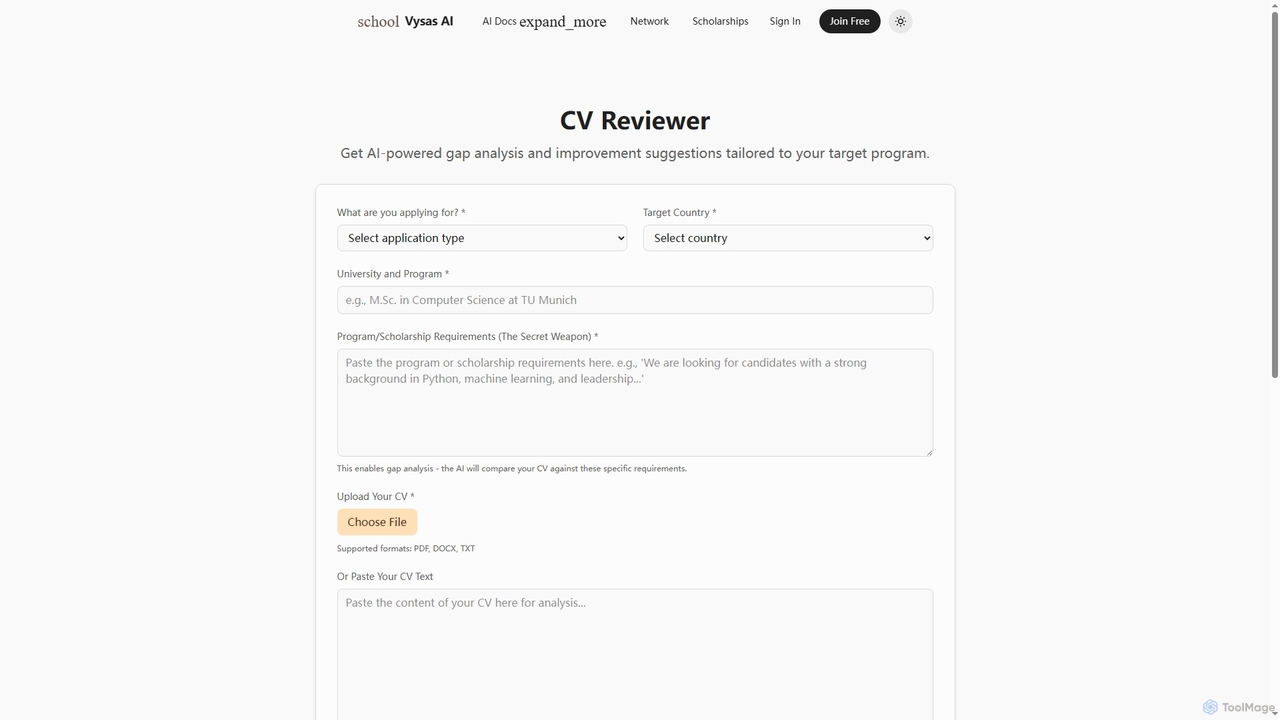 Vysas AI - Student Visa Application Guide for Vysas AI