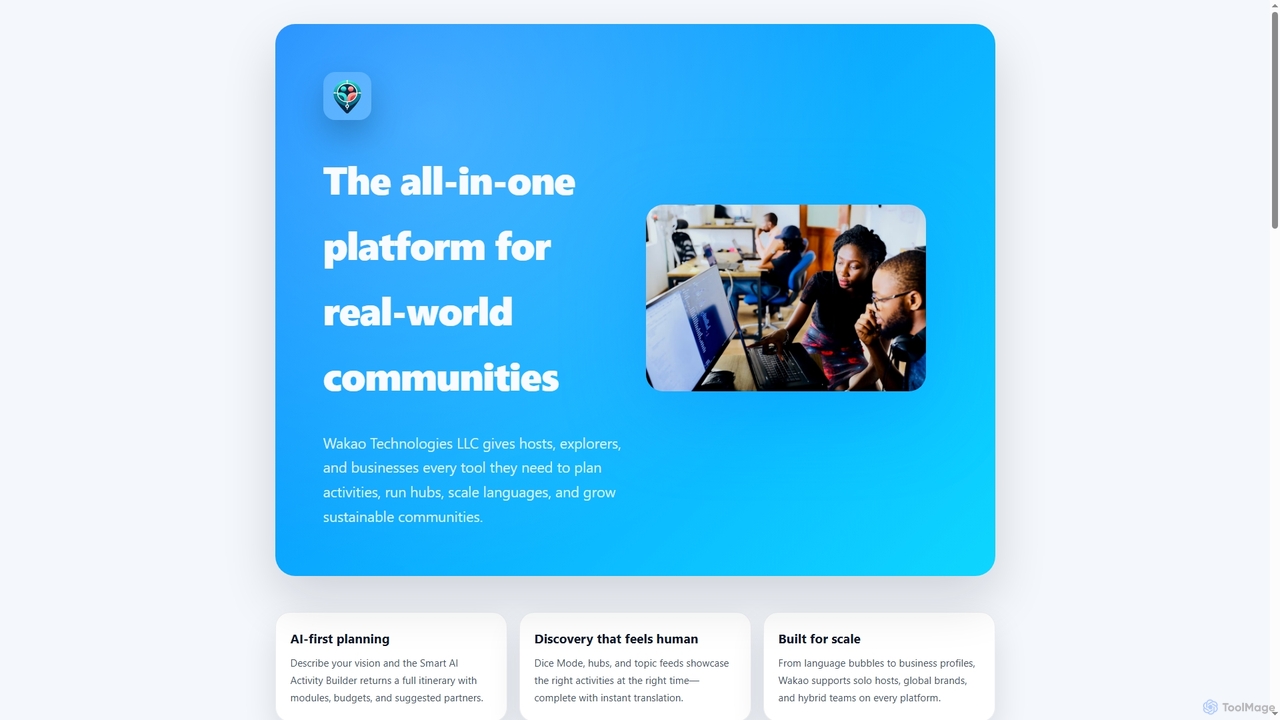 Wakao Features | Build real-world communities with AI for Wakao