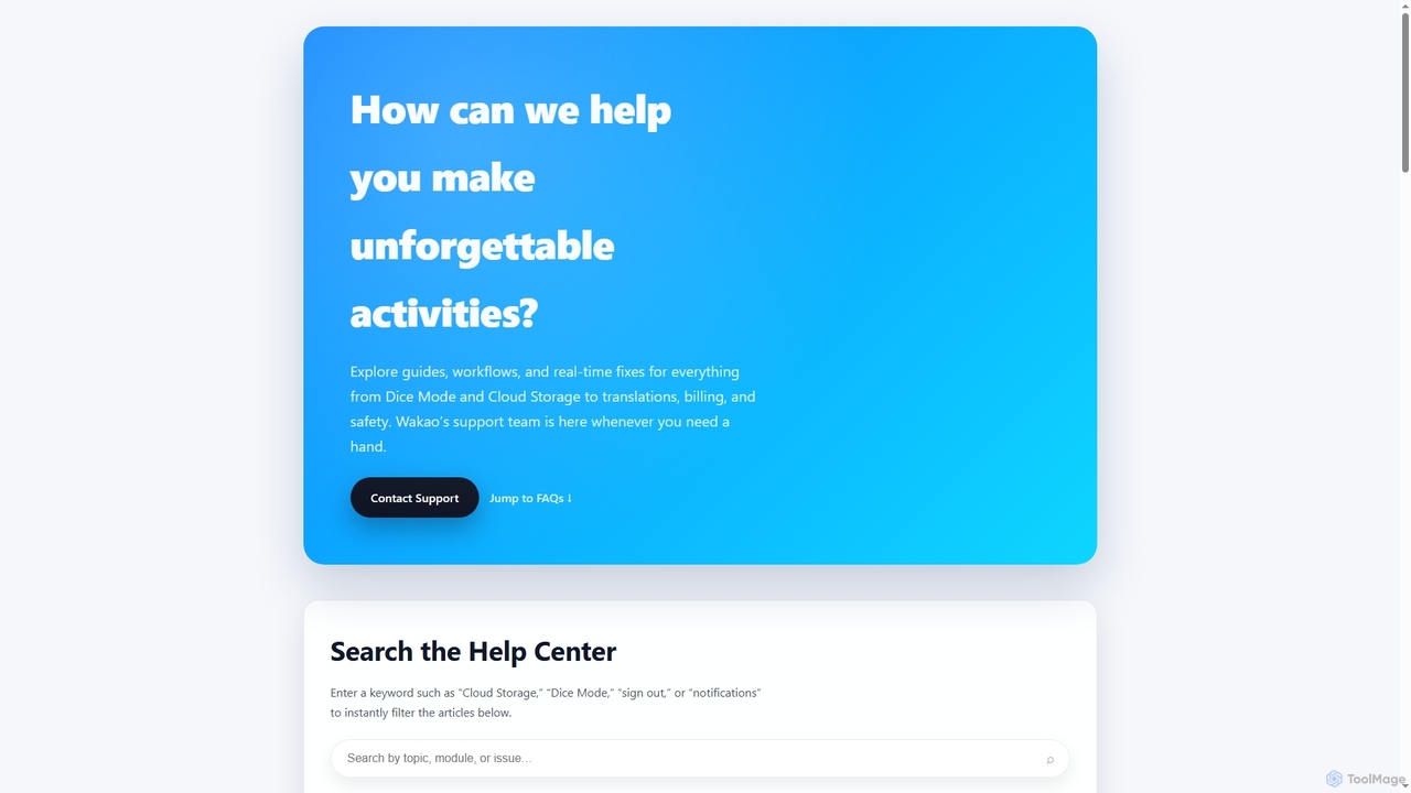 Wakao Help Center | Support, Guides & Troubleshooting for Wakao