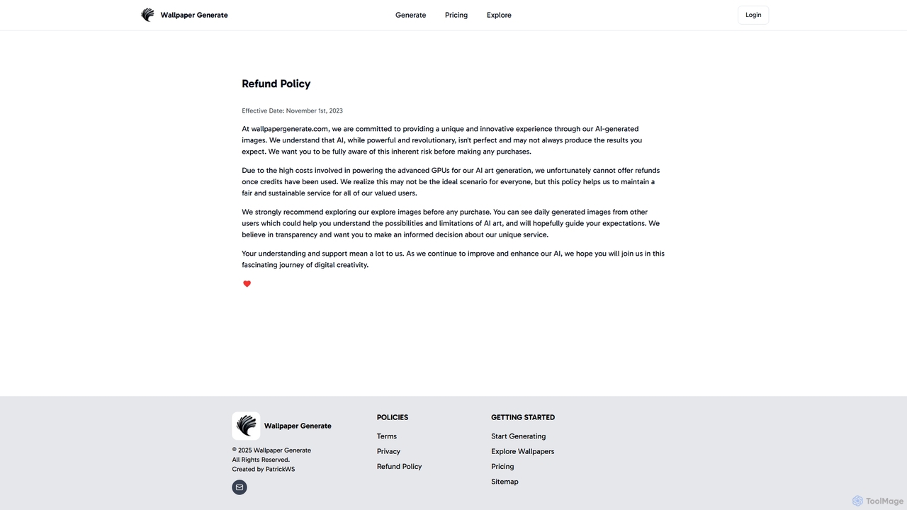 Refund Policy | wallpapergenerate.com for Wallpaper Generate