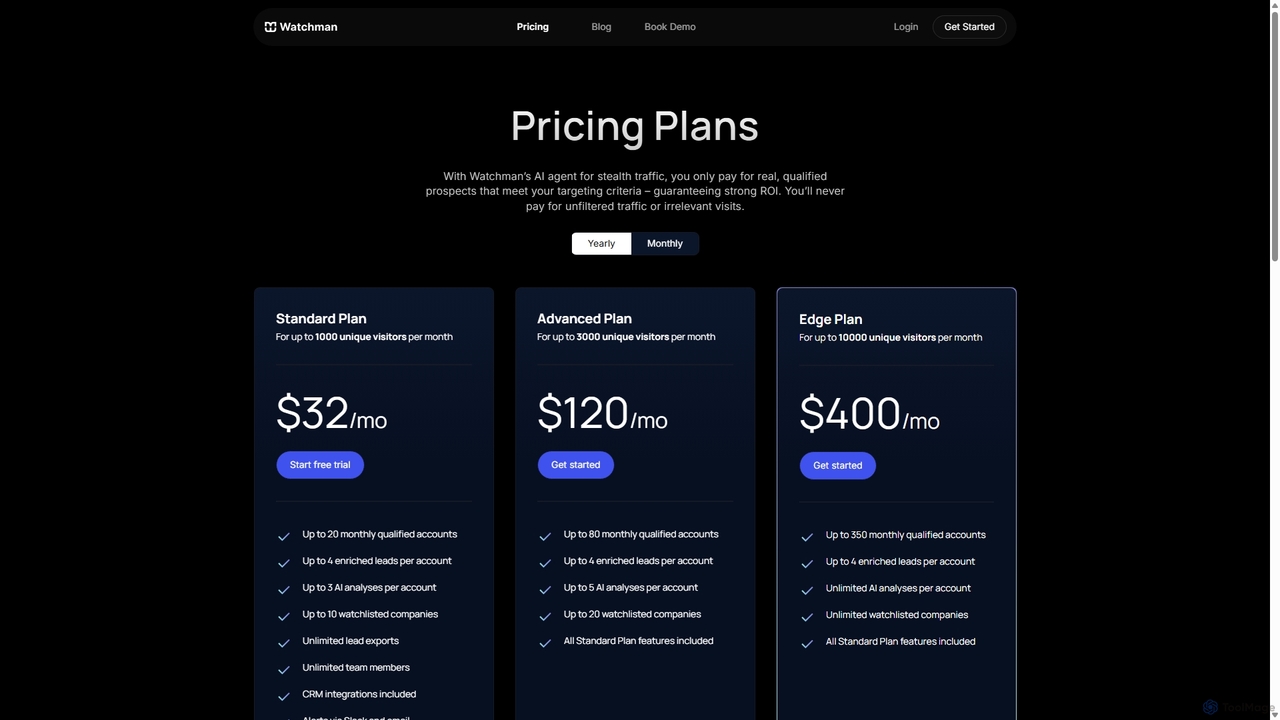 Pricing for Watchman AI