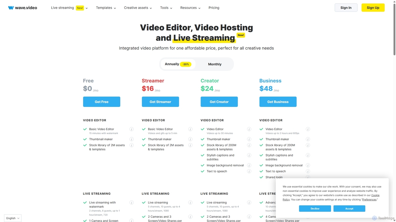 Pricing | Wave.video for Wave.video