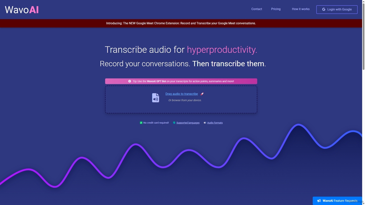 WavoAI - AI-Powered transcripts & Interactive Summarization for WavoAI