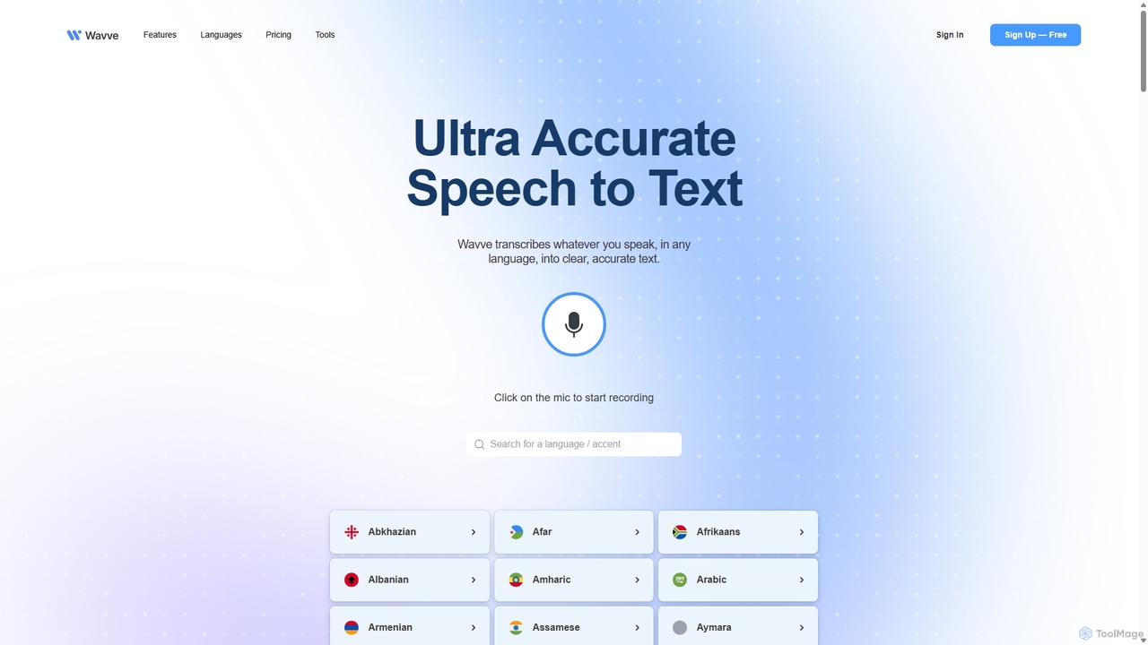 Explore 140+ Languages | Wavve AI for Wavve AI