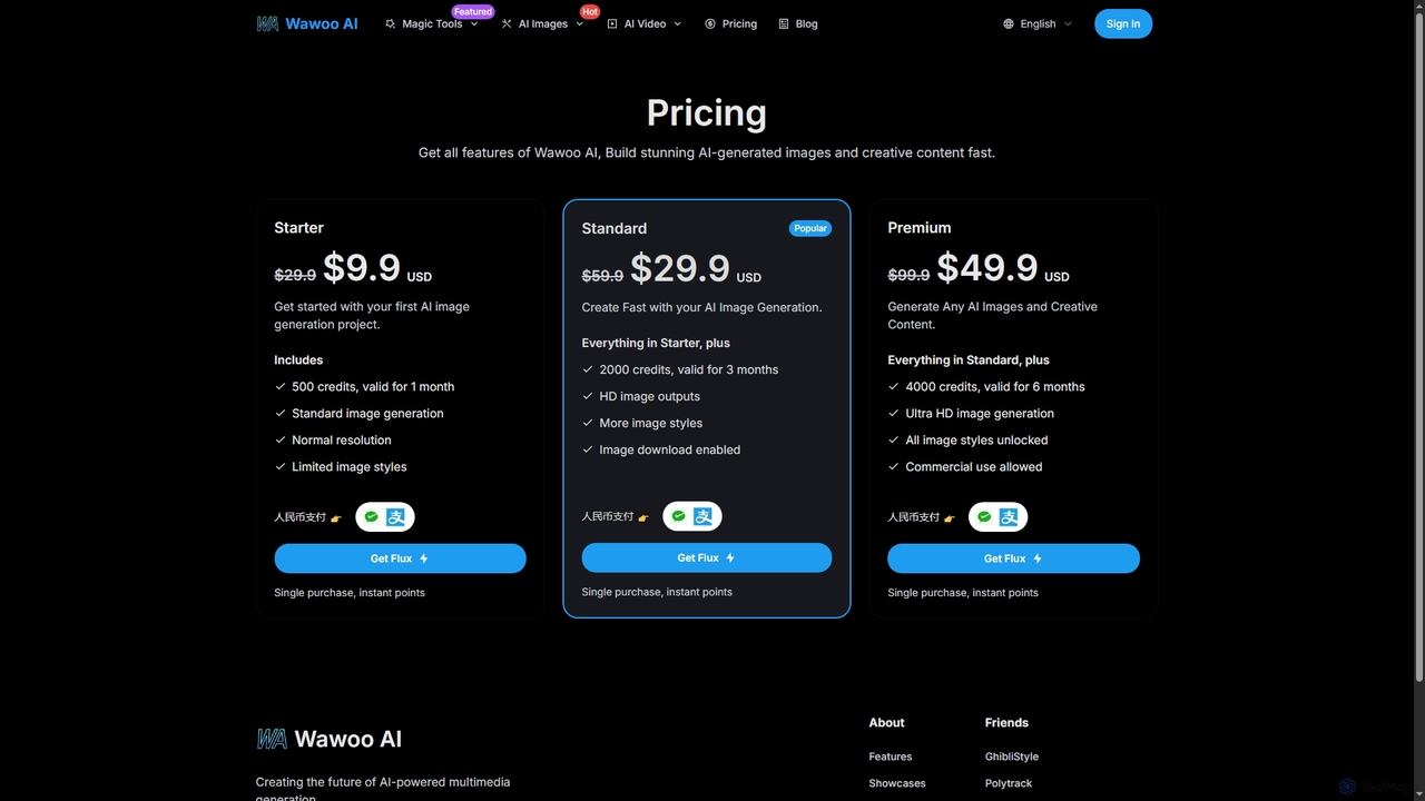 Wawoo AI - All-in-One AI Platform | Image, Video & Audio Generation for Wawoo AI