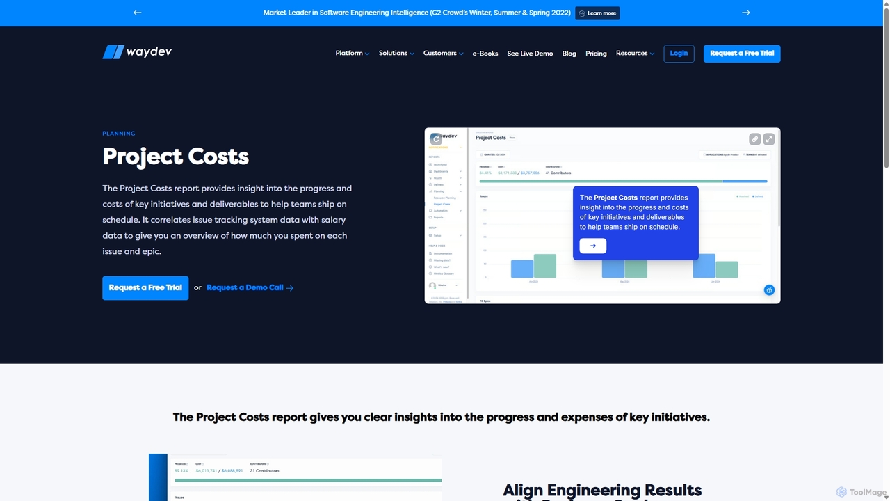 Project Costs - Waydev for Waydev