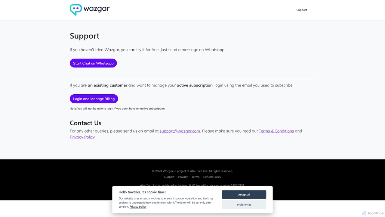 Support - Wazgar for Wazgar