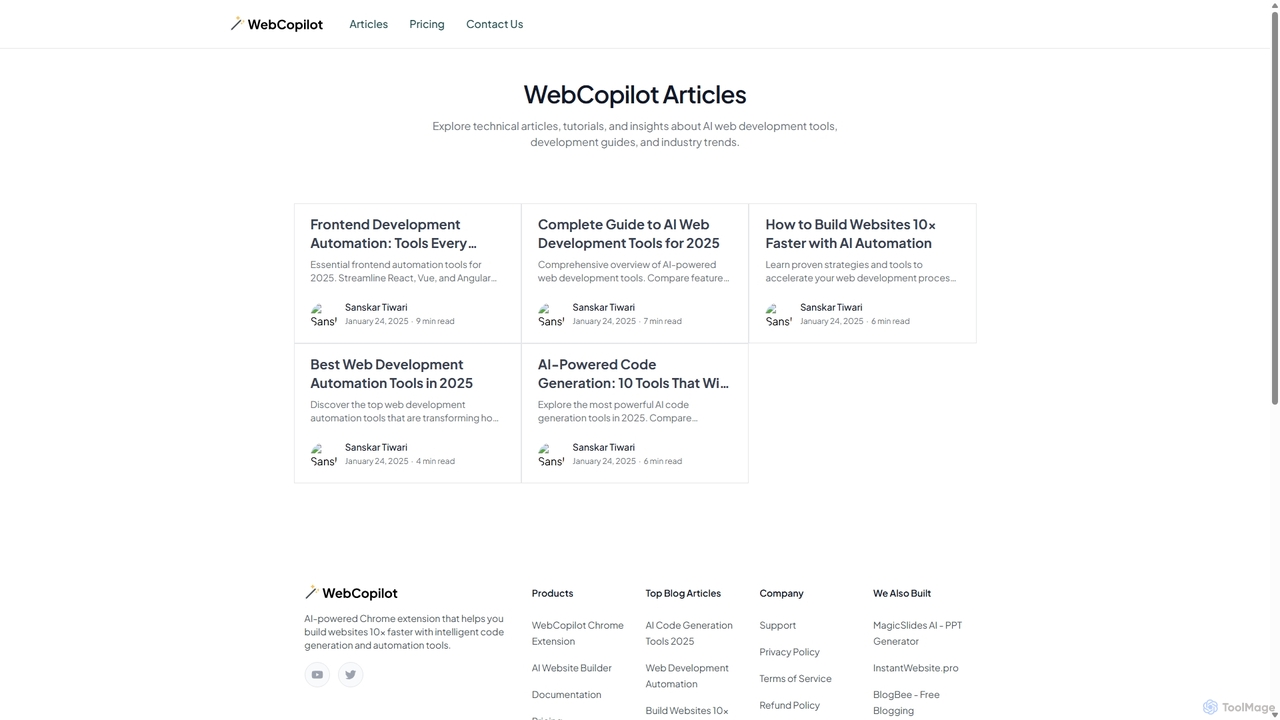 WebCopilot Articles - Technical Articles & Tutorials for WebCopilot