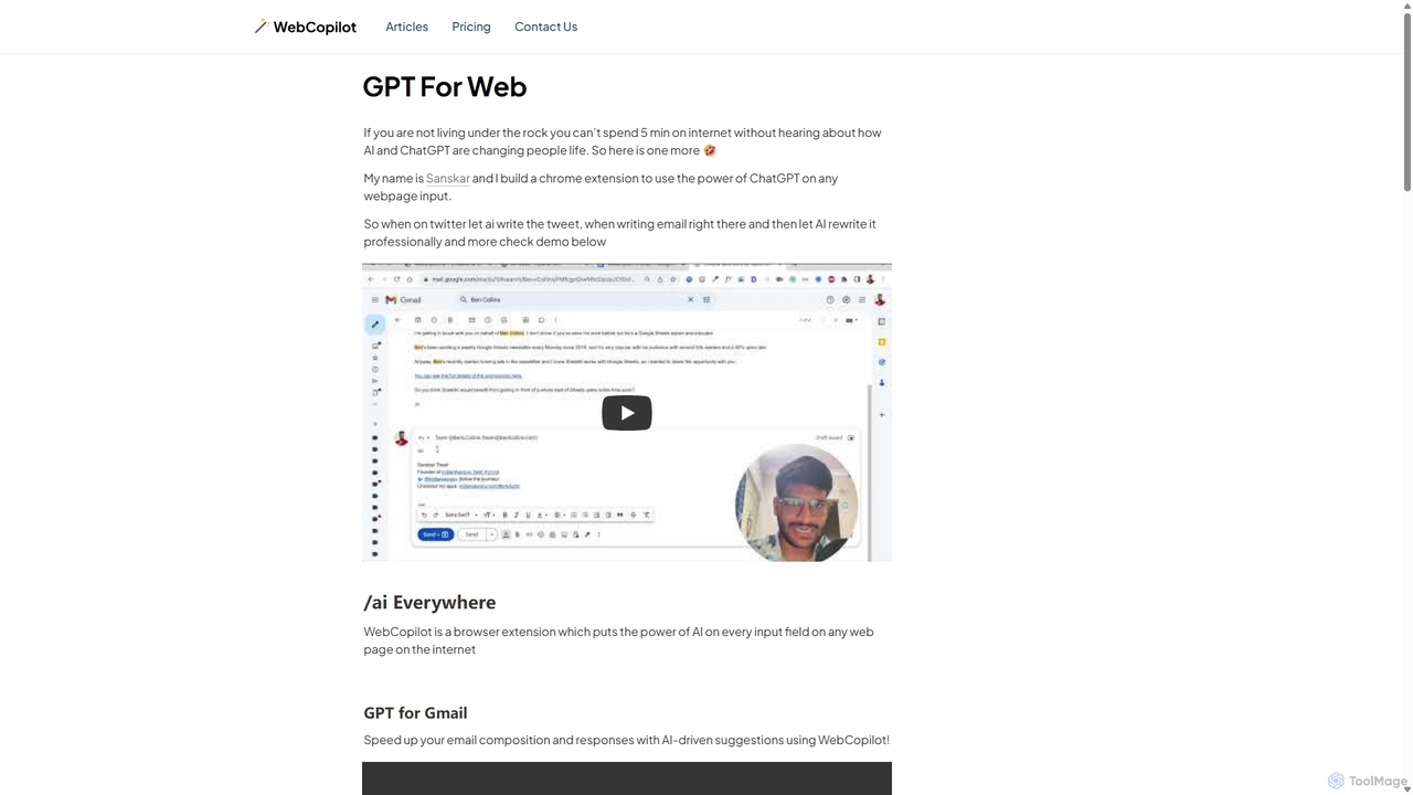 Webcopilot - Get started for WebCopilot