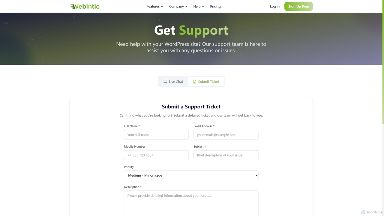 Support | Webintic for Webintic