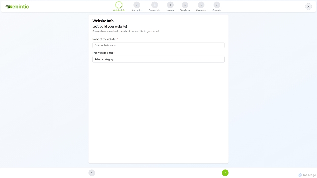 Webintic - AI-Powered Website Builder for Webintic