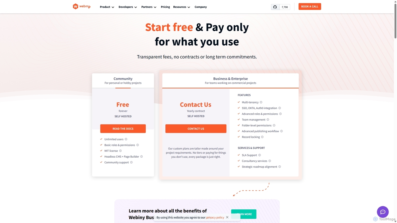 Pricing | Webiny for Webiny