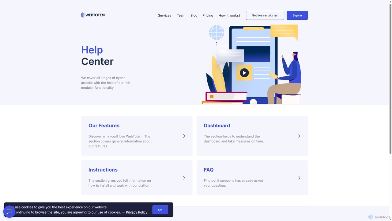Help Center - We cover all stages of cyber attacks with the help of our rich modular functionality - Webtotem for WebTotem