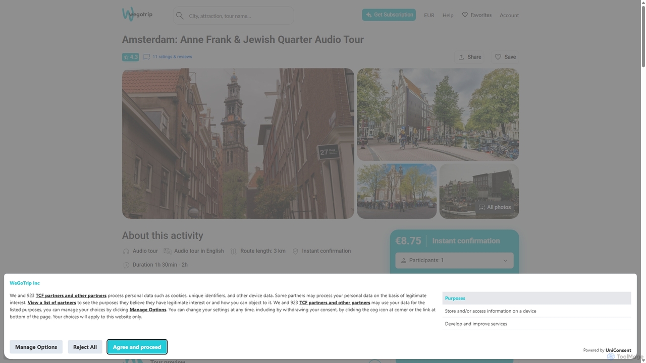 Amsterdam: Anne Frank & Jewish Quarter Audio Tour book in Amsterdam for 8.75 € | WeGoTrip for WeGoTrip
