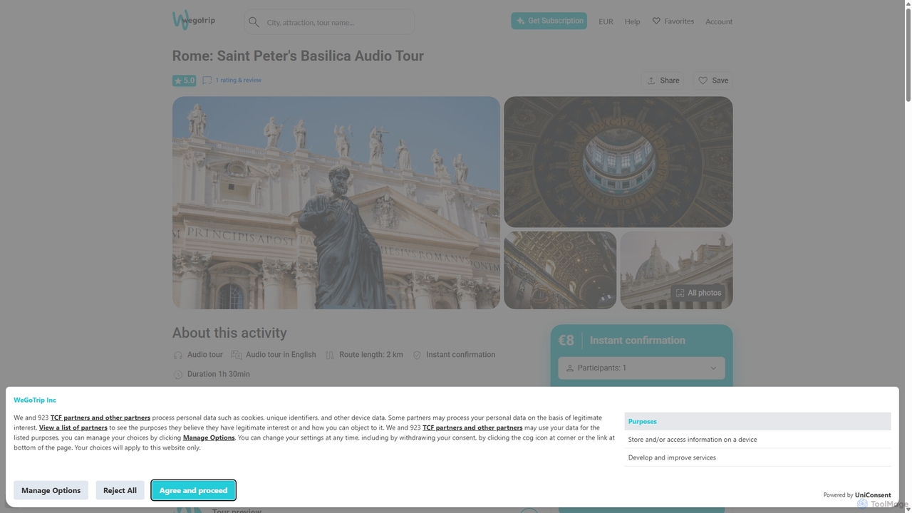 Rome: Saint Peter's Basilica Audio Tour book in Rome for 8 € | WeGoTrip for WeGoTrip