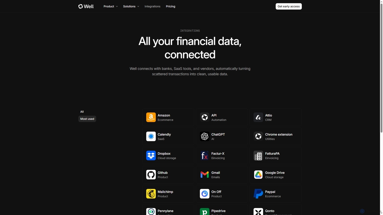 Well - Finance in one place for Well