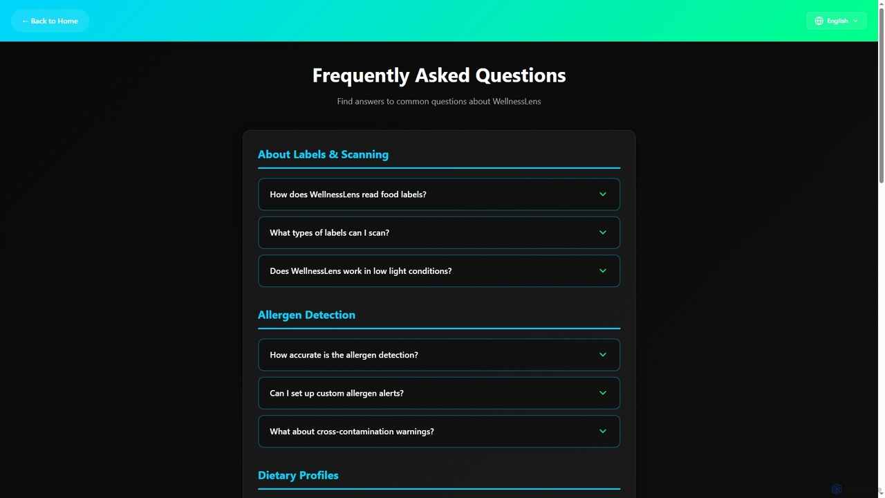 FAQ - Common Questions About WellnessLens Food Scanner for WellnessLens