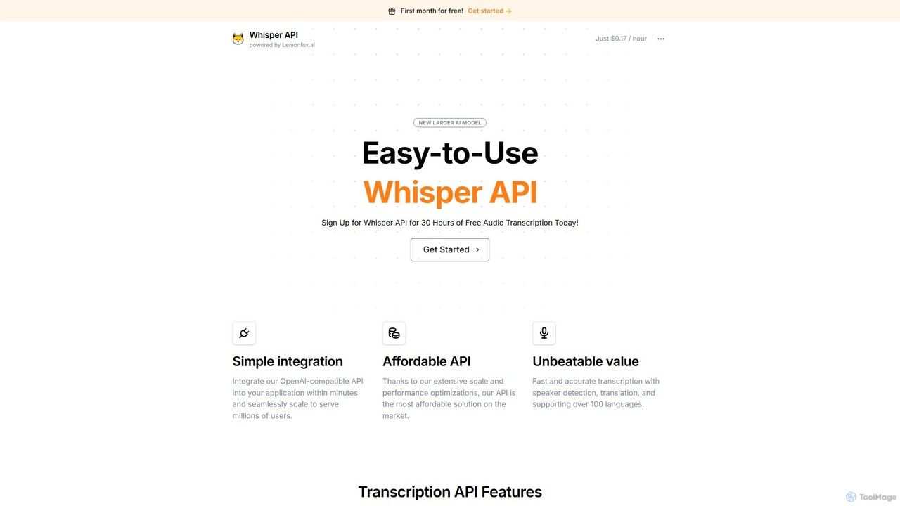 Whisper API