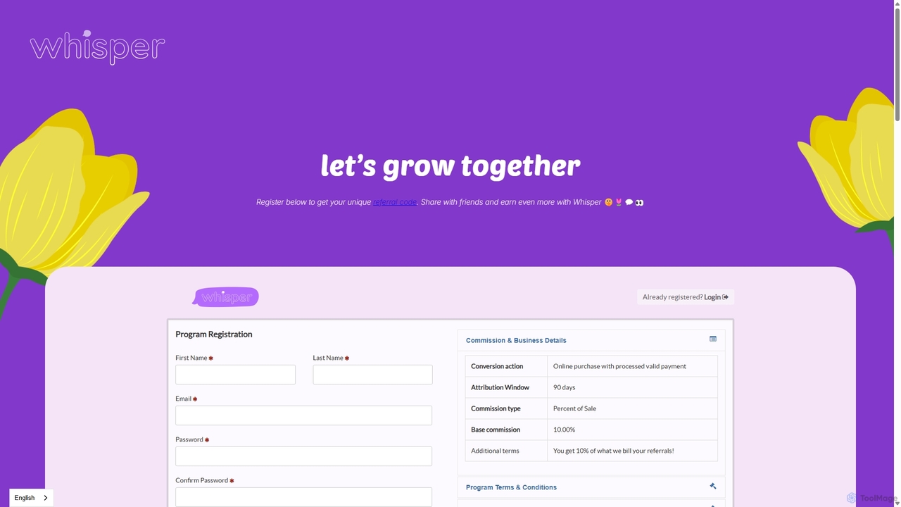 Affiliates for Whisper