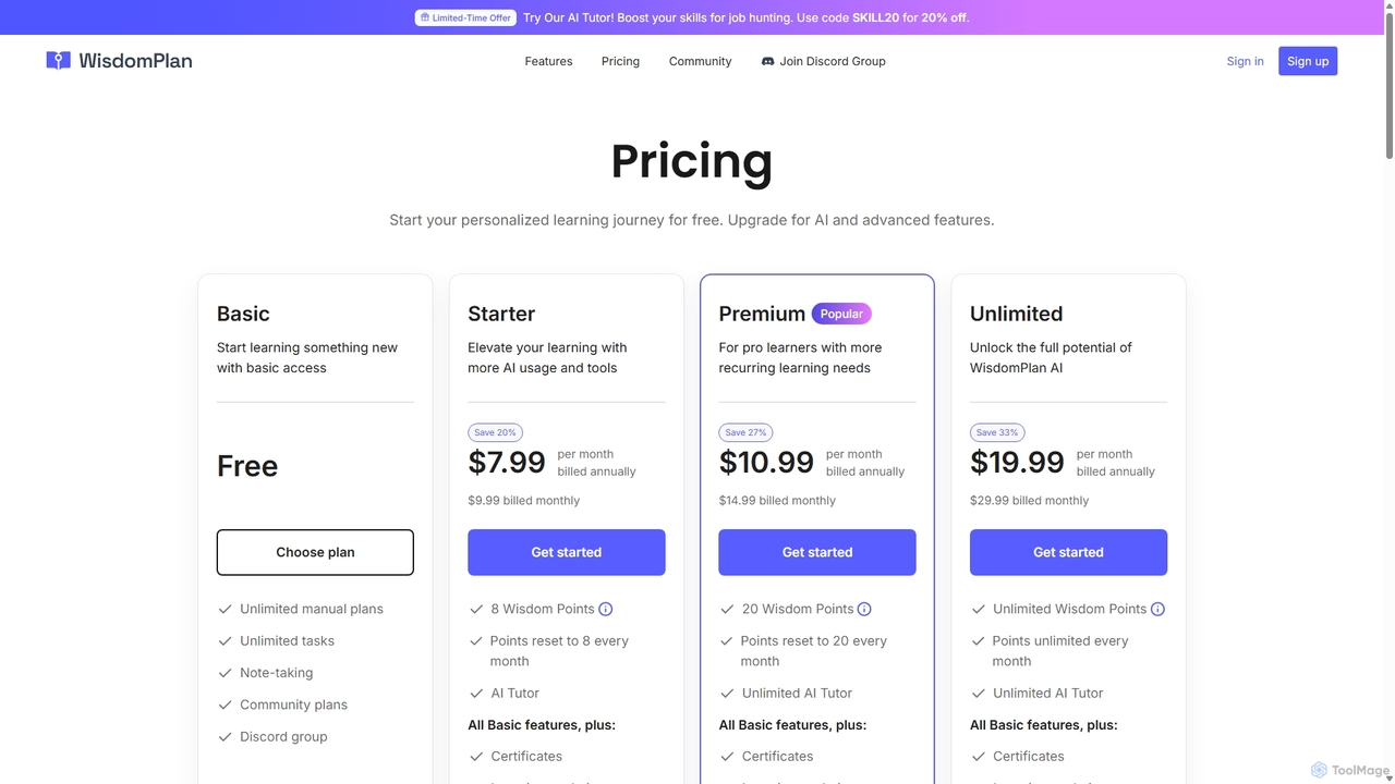 WisdomPlan: Your AI-Powered Learning Companion for WisdomPlan