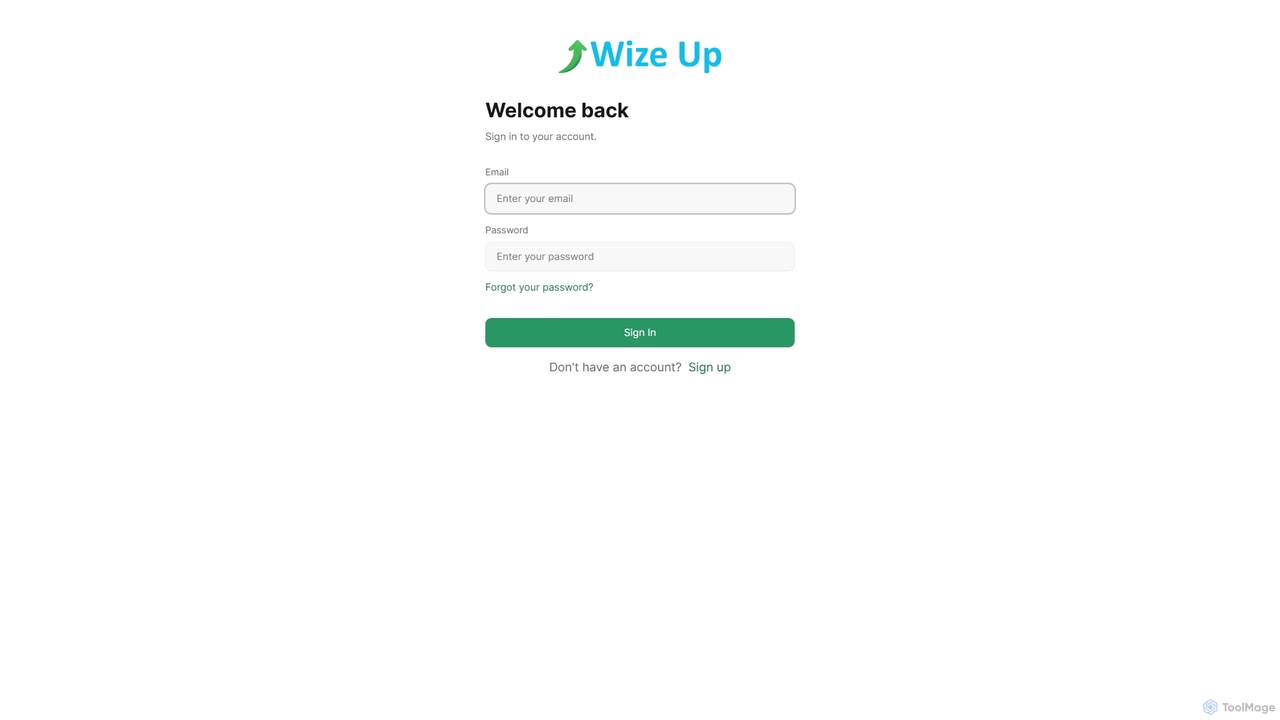 Sign In to Wize Up for Wize Up