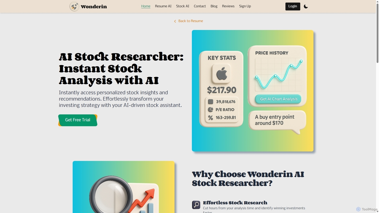 Wonderin AI - AI Resume Builder for Wonderin