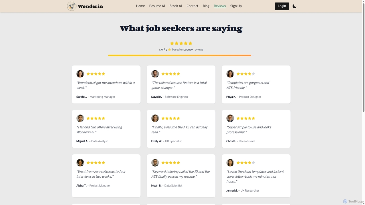 Wonderin AI - AI Resume Builder for Wonderin