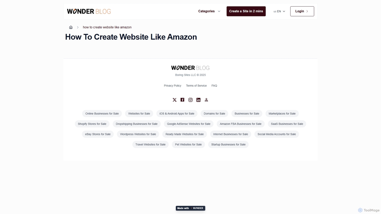 Boring Blog - Notion to Blog, Helpdesk, Directory for Wondersites