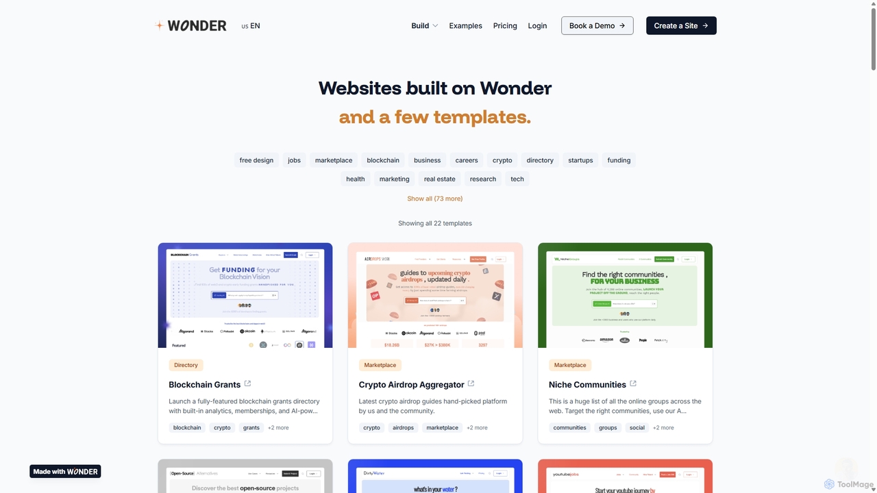 Websites built on Wonder Sites – Simple to Use - Transparent Pricing for Wondersites
