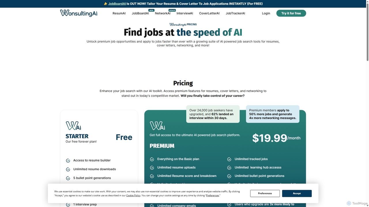 WonsultingAI - Pricing for WonsultingAI