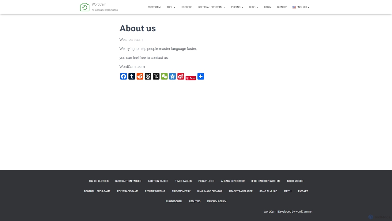 About us - WordCam for Wordcam