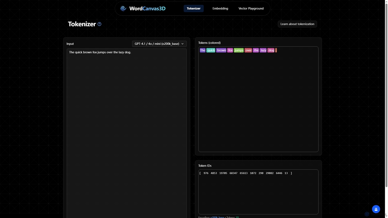WordCanvas3D for WordCanvas3D