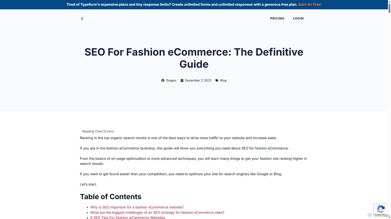 SEO For Fashion eCommerce: The Definitive Guide for Wordlab