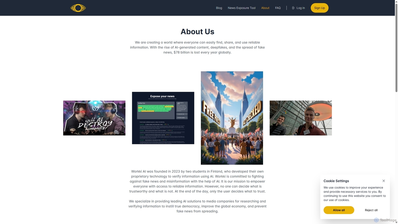 About page title for Workki AI
