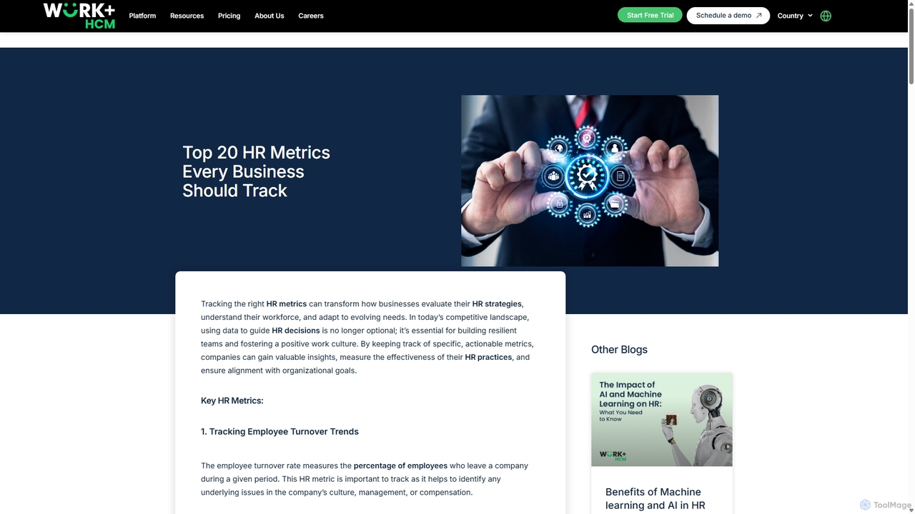 Top 20 HR Metrics to Track in 2025 | AI-Driven Insights for Workplus