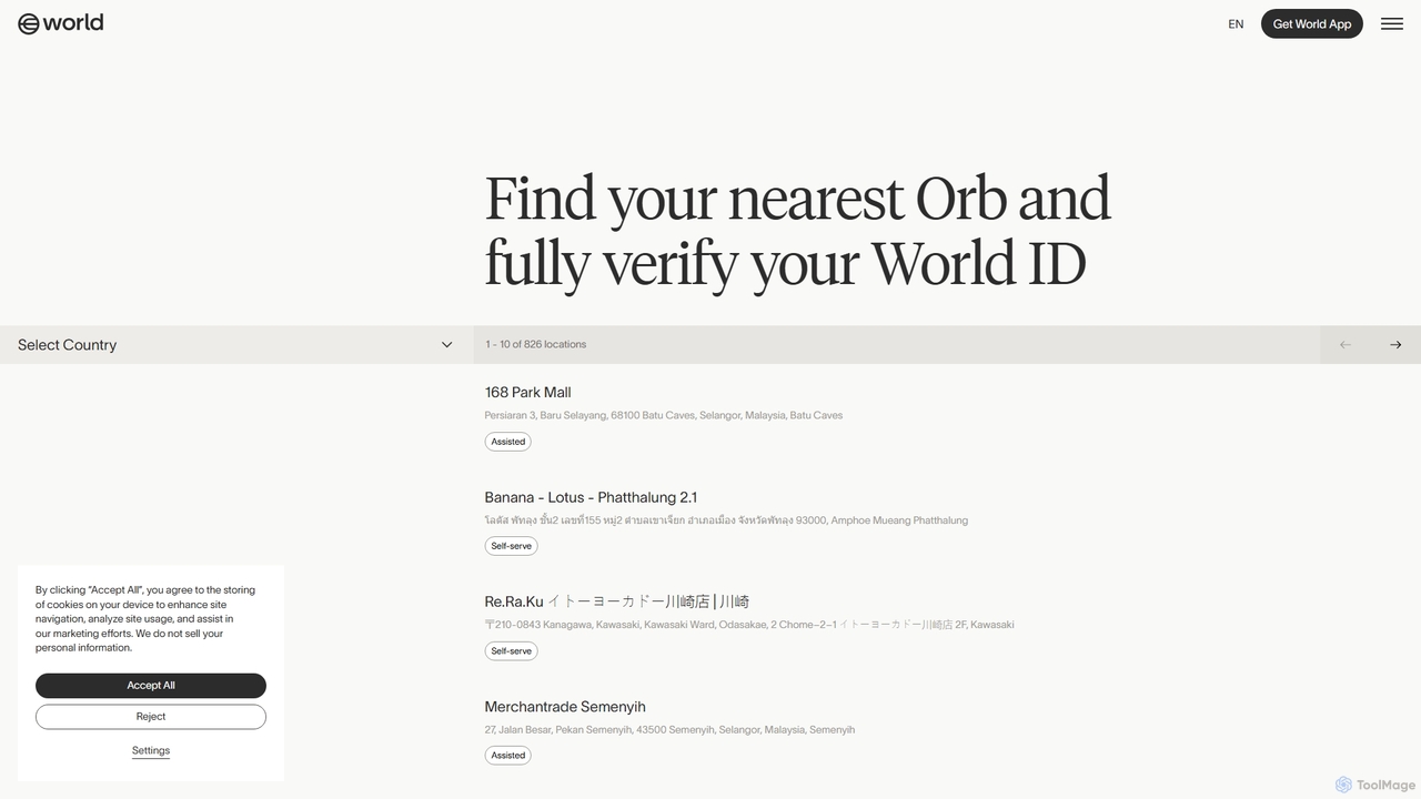 Find your nearest Orb | Verify your World ID for World