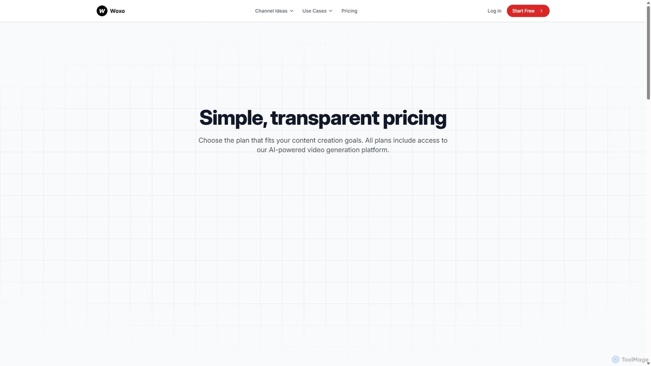 Pricing | Woxo AI Video Generator for Woxo