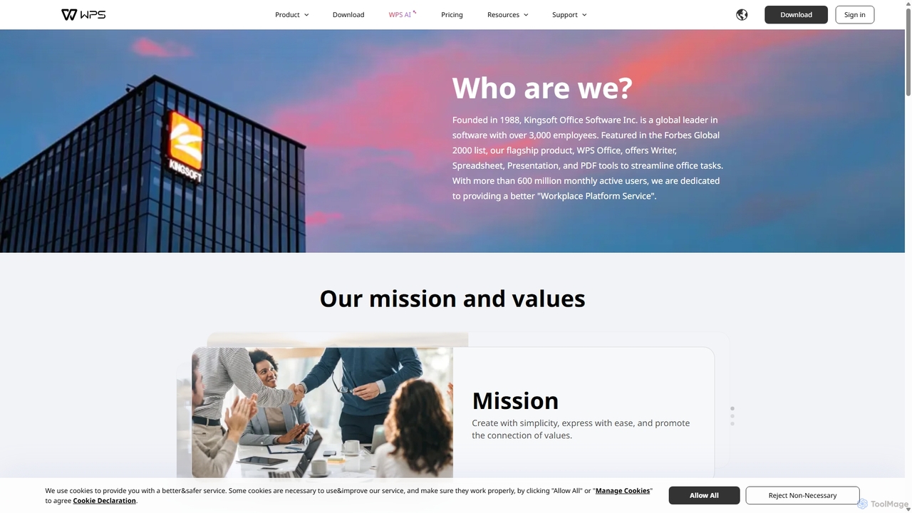 About WPS Office | Our Mission, History and Social Responsbility for WPS Office
