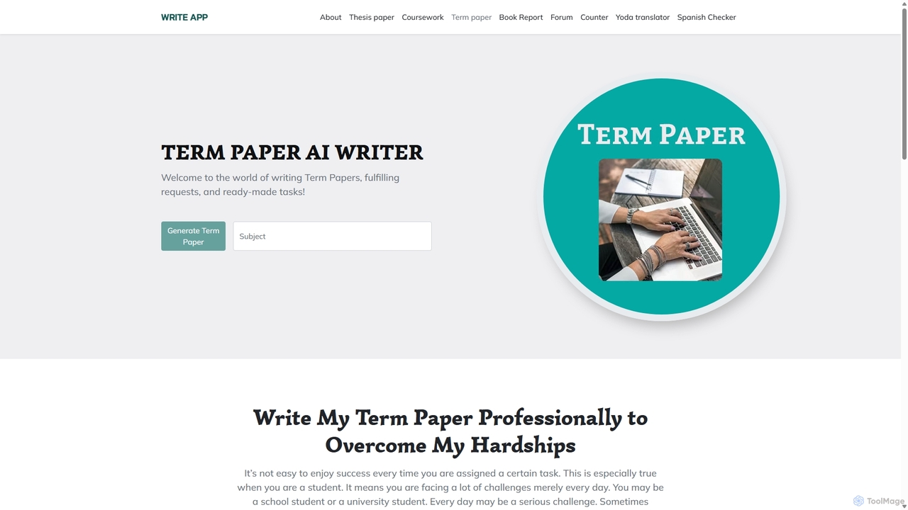 Term Paper AI Writer - Write my Term Paper - writeapp.co for WriteApp
