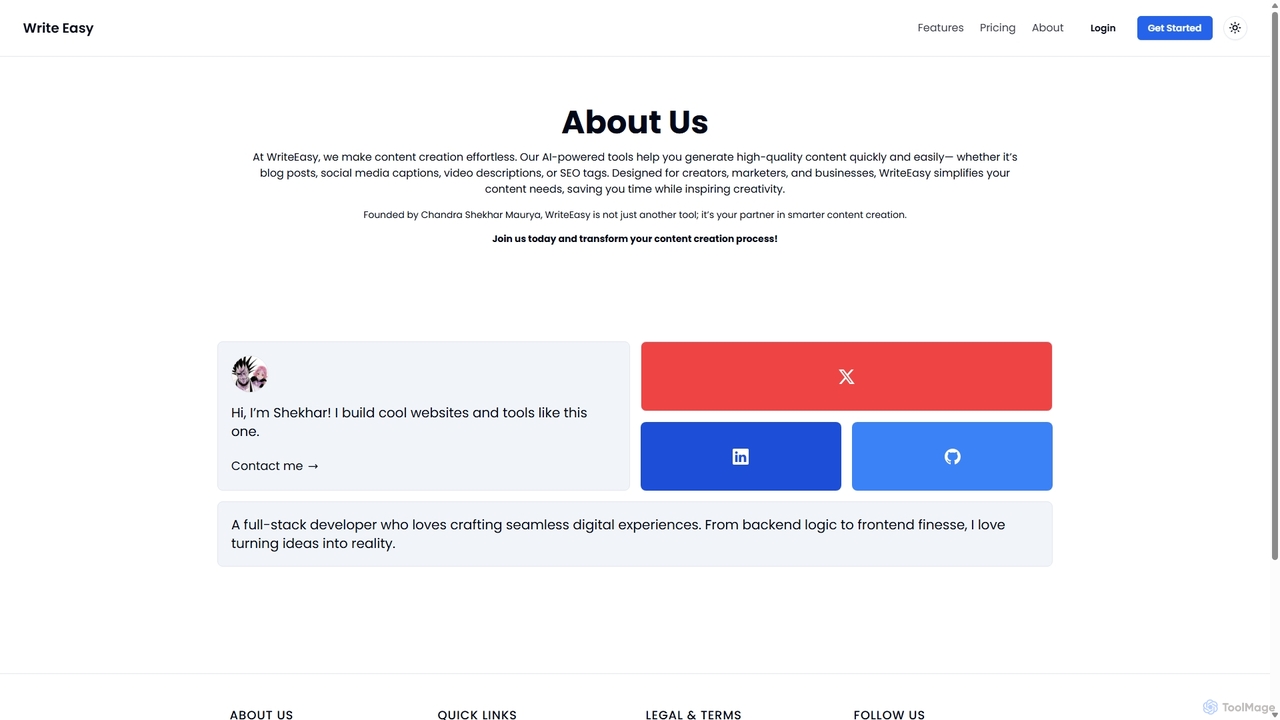 Writeasy - AI-Powered Content Creation Made Effortless for Writeasy