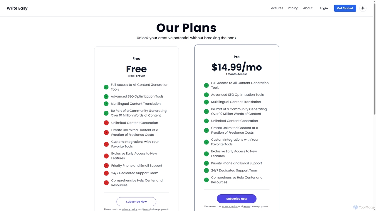 Writeasy - AI-Powered Content Creation Made Effortless for Writeasy