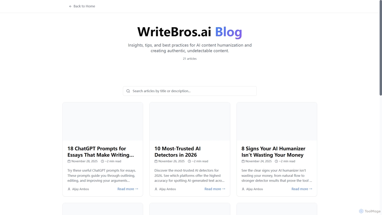 Blog - WriteBros.ai | AI Humanization Tips & Insights for Writebros