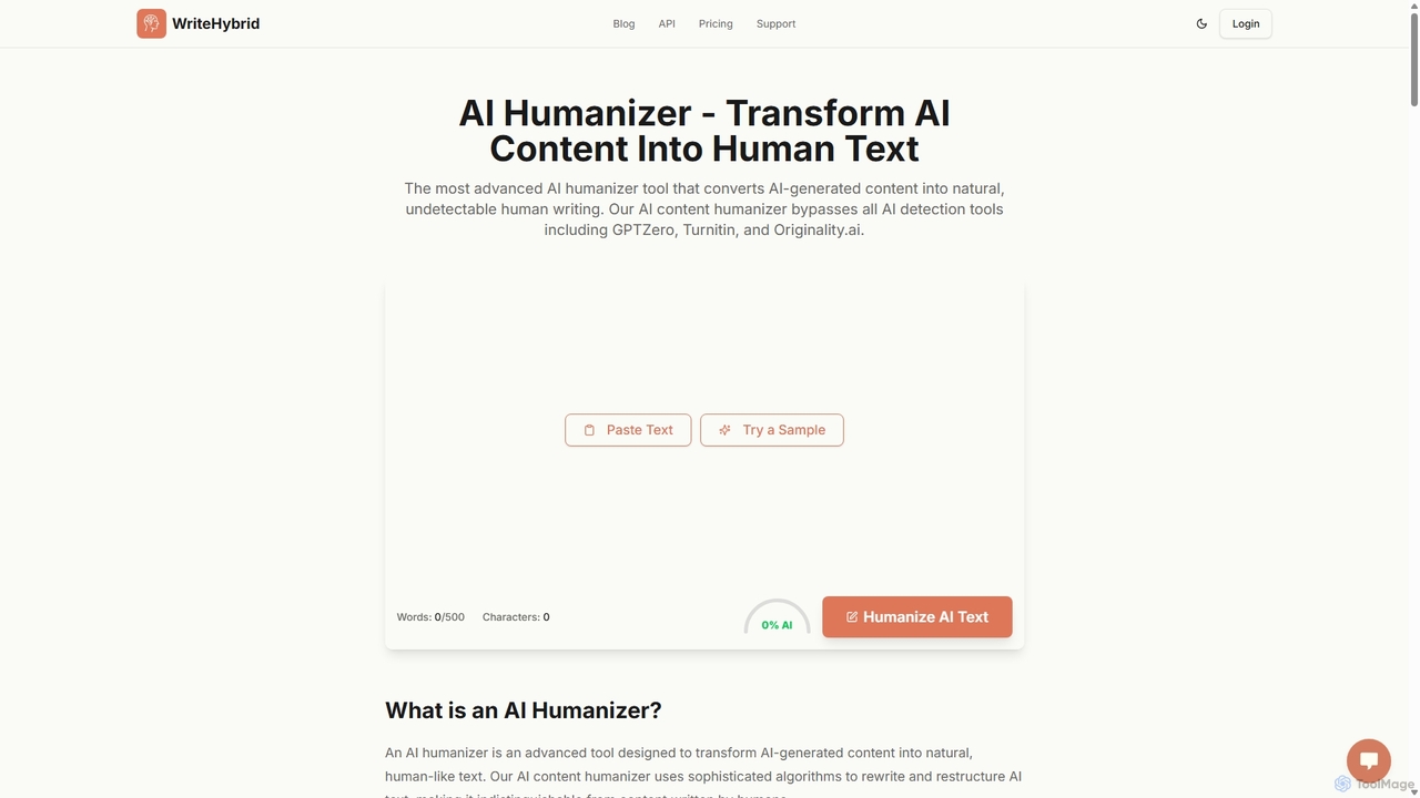 AI Humanizer - Free AI Humanizer | WriteHybrid | WriteHybrid AI Humanizer for WriteHybrid