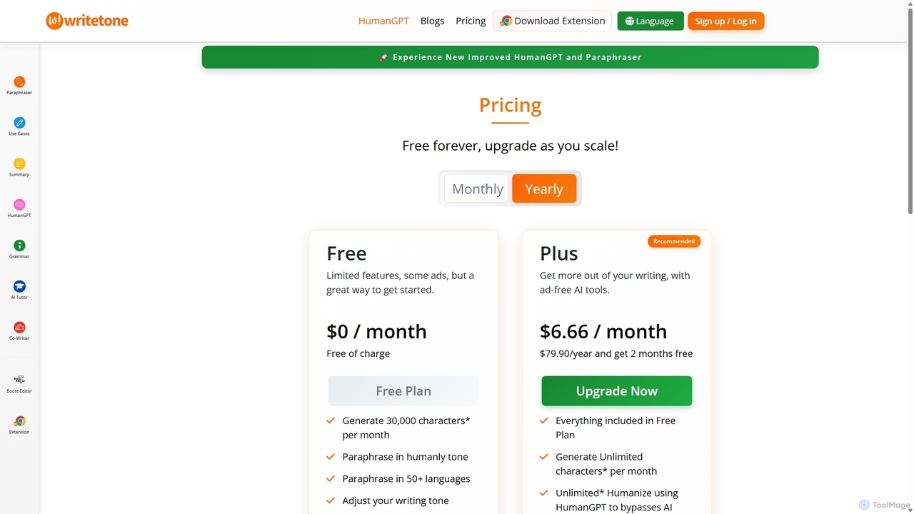 Writetone - Write Naturally | AI Powered for the Right Tone | Pricing for Writetone