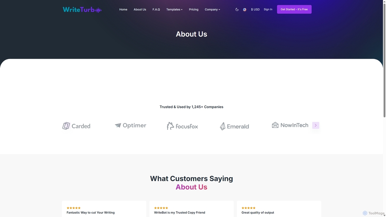 About Us : WriteTurbo for WriteTurbo