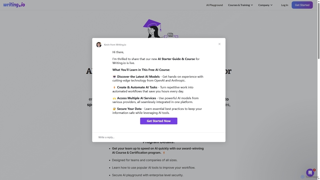 AI Certifications & Training for Government Employees & Contractors for Writing.io
