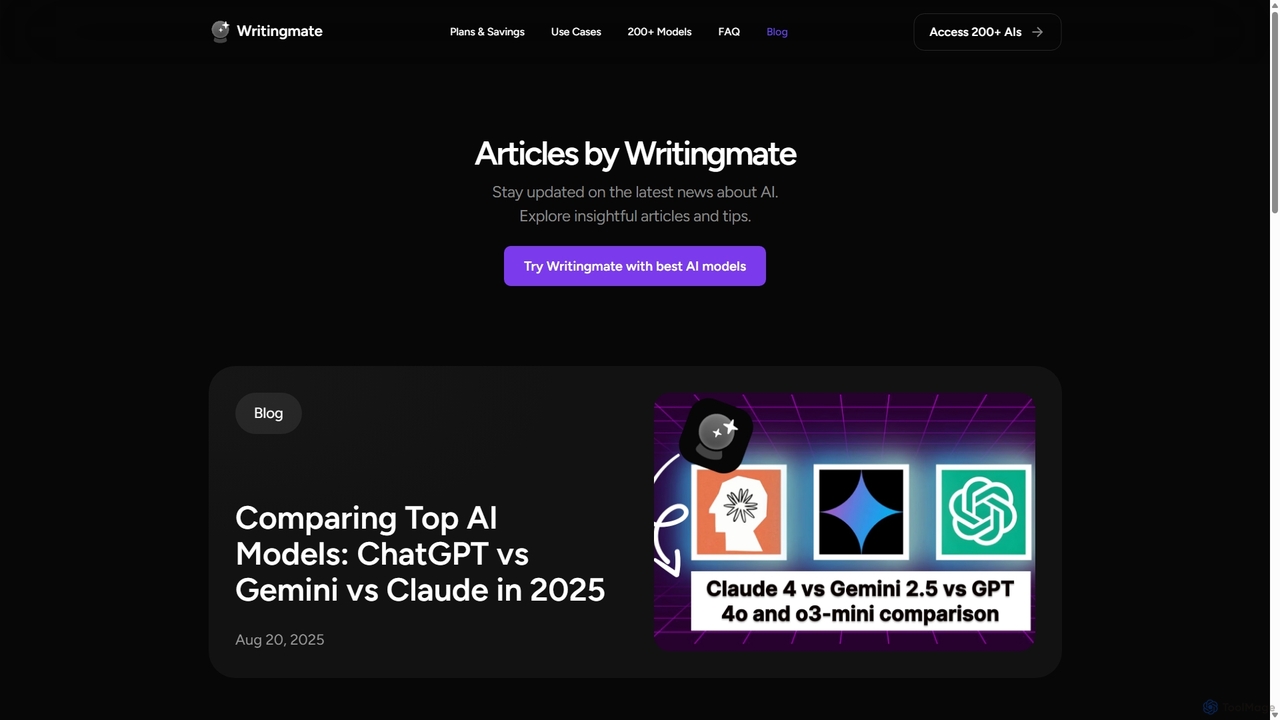 Writingmate Blog – All-in-one AI Playground for Writingmate