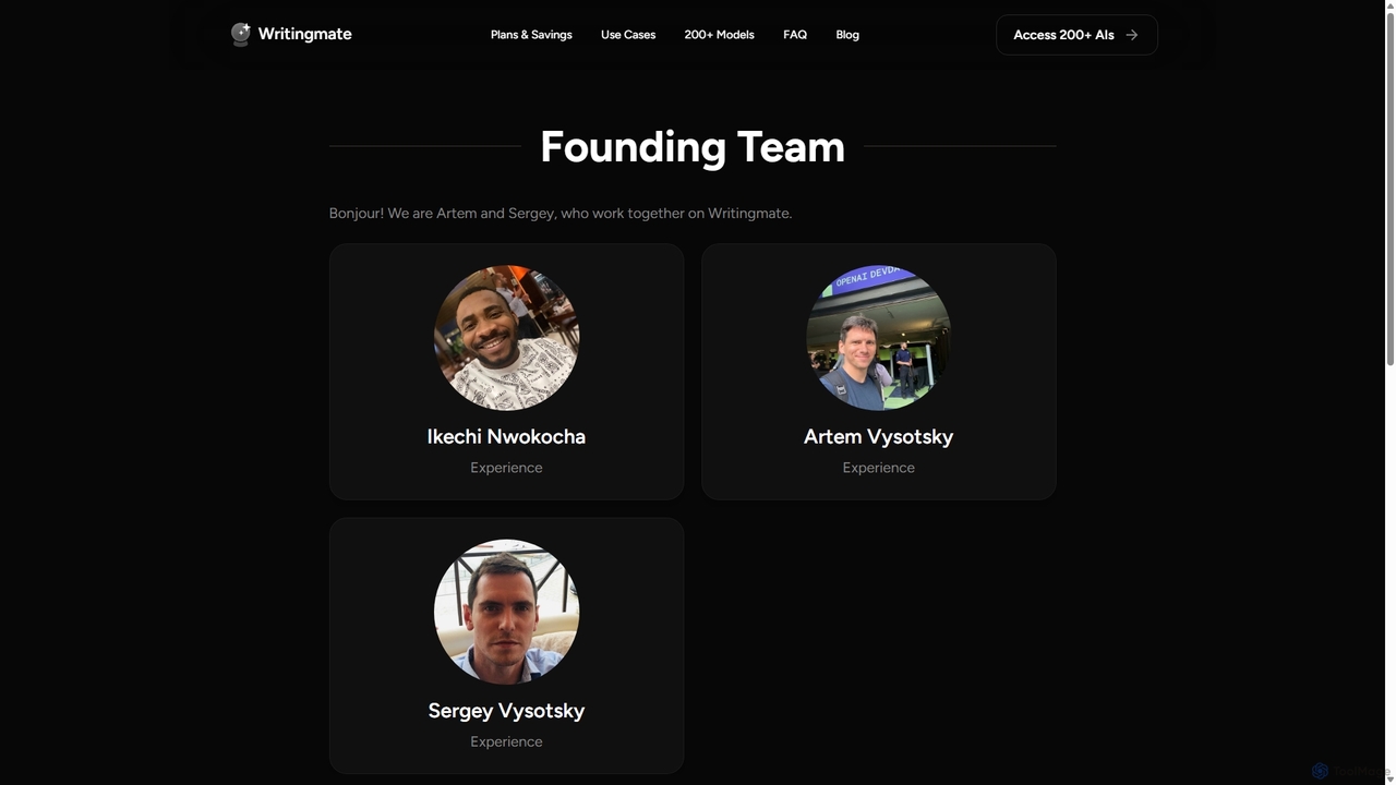 Writingmate Team for Writingmate
